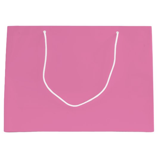 Eenvoudige effen kleur roze groot cadeauzakje (Voorkant)