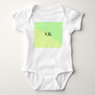 Eenvoudige effen kleur voeg naam tekst monogram ge romper