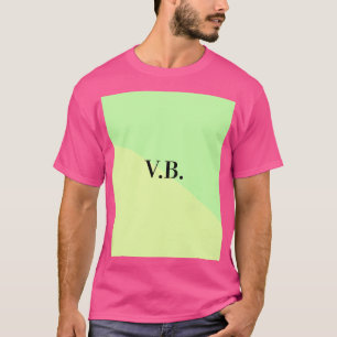 Eenvoudige effen kleur voeg naam tekst monogram ge t-shirt