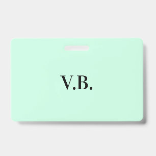 Eenvoudige effen kleur voeg naam tekst monogram to badge