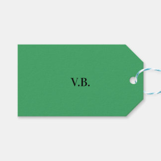Eenvoudige effen kleur voeg naam tekst monogram to cadeaulabel