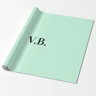 Eenvoudige effen kleur voeg naam tekst monogram to cadeaupapier