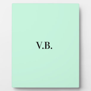 Eenvoudige effen kleur voeg naam tekst monogram to fotoplaat