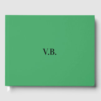 Eenvoudige effen kleur voeg naam tekst monogram to gastenboek