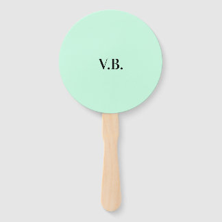 Eenvoudige effen kleur voeg naam tekst monogram to handwaaier