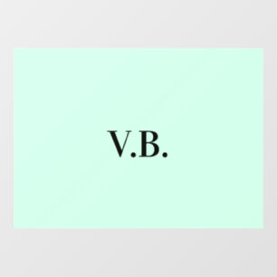 Eenvoudige effen kleur voeg naam tekst monogram to raamsticker