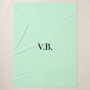 Eenvoudige effen kleur voeg naam tekst monogram to sherpa deken