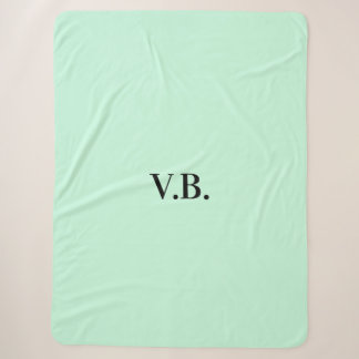 Eenvoudige effen kleur voeg naam tekst monogram to sherpa deken
