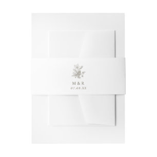 Eenvoudige eikels & Pinecone Monogram Fall Wedding Uitnodigingen Wikkel