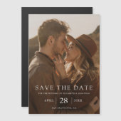 Eenvoudige Elegant Aangepaste Foto opslaan Datum h Magnetische Uitnodiging (Voorkant / Achterkant)