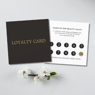 Eenvoudige Elegant Beauty Salon Loyalty-kaart Klantenkaartje
