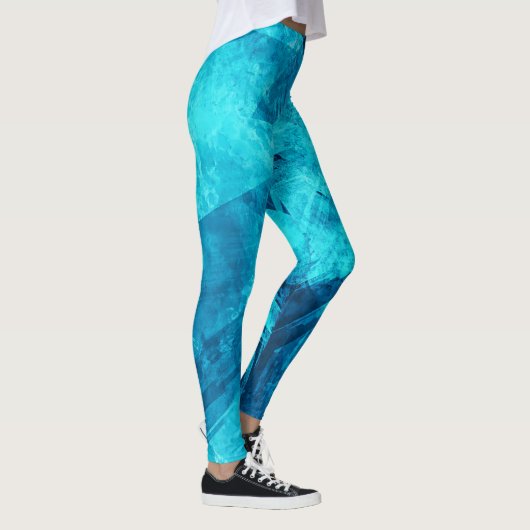 Eenvoudige Elegant Blue Grunge | Leggings (Rechts)