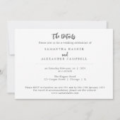 Eenvoudige Elegant Boho Uitnodiging Foto Custom (Achterkant)