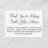 Eenvoudige Elegant Breng een Boekaanvraag Informatiekaartje (Achterkant)