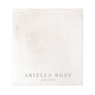 Eenvoudige Elegant Brushed White marble Profession Notitieblok