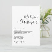 Eenvoudige Elegant Calligraphy Script Photo Weddin Kaart (Staand voorkant)