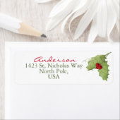 Eenvoudige Elegant Classic kerstGreenery Mailing Etiket (Insitu)