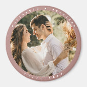 Eenvoudige Elegant Couple Photo Wedding Save the D Magneet (Voorkant)