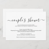 Eenvoudige Elegant Couple's Douche Uitnodiging (Voorkant / Achterkant)