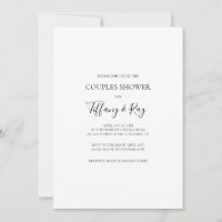 Eenvoudige Elegant Couples Shower Invitation