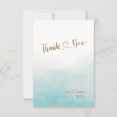 Eenvoudige Elegant Custom Minimalist Weddenschap Bedankkaart (Voorkant)