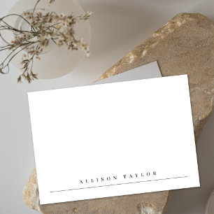Eenvoudige Elegant Custom Name Notitiekaartje