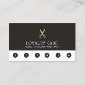 Eenvoudige Elegant Dark Faux Gold Scissor Loyalty  (Voorkant)