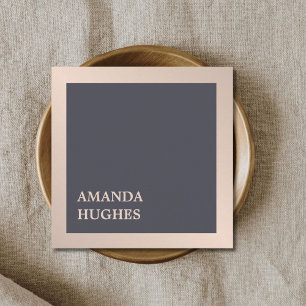 Eenvoudige Elegant donkergrijze consultant voor me Vierkante Visitekaartje