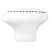 Eenvoudige Elegant Dot Border Single Initiaal Mono Keramische Knop (Zijkant)