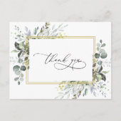 Eenvoudige Elegant Eucalyptus Waterverf Greenery Briefkaart (Voorkant)