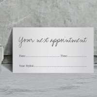 Eenvoudige Elegant Faux Silver Salon Appointment C