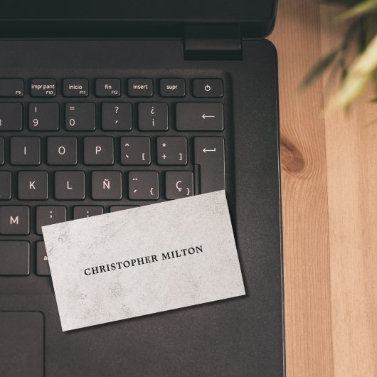 Eenvoudige Elegant Faux Stone Textant Visitekaartje