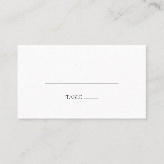 Eenvoudige elegant flat Wedding Place card Plaatskaartje (Voorkant)