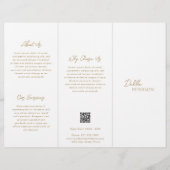 Eenvoudige Elegant Gold Contemmodern QR-code Moder Flyer (Voorkant)