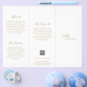 Eenvoudige Elegant Gold Contemmodern QR-code Moder Flyer (Enkel)