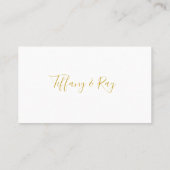 Eenvoudige Elegant Gold Flat Wedding Place Card Plaatskaartje (Achterkant)