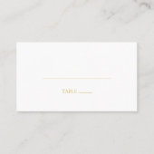 Eenvoudige Elegant Gold Flat Wedding Place Card Plaatskaartje (Voorkant)