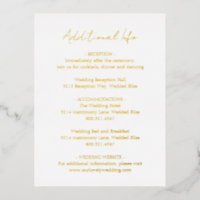 Eenvoudige Elegant Gold Foil Weddenschap Enclosure