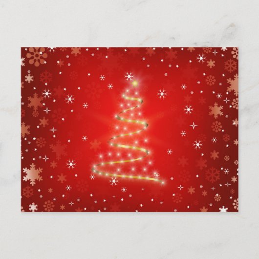 Eenvoudige Elegant Gold Glitter Red Merry kerst Feestdagenkaart (Voorkant)