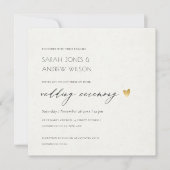 EENVOUDIGE ELEGANT GOLD GRAY TYPOGRAPHY WEDDING KAART (Voorkant)