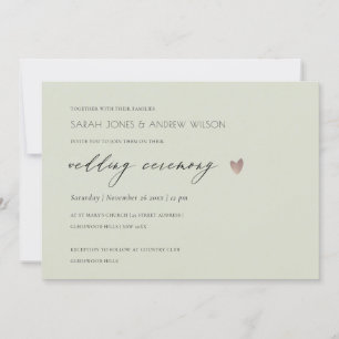 EENVOUDIGE ELEGANT GOLD GRAY TYPOGRAPHY WEDDING KAART