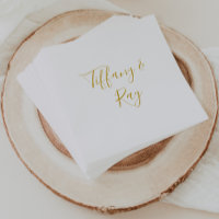 Eenvoudige Elegant Gold Wedding Napkins