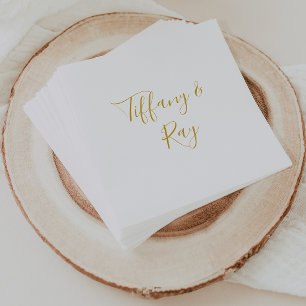 Eenvoudige Elegant Gold Wedding Napkins Servet