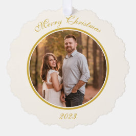 Eenvoudige Elegant Goud Papier Ornament Kaart