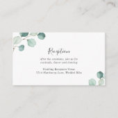 Eenvoudige Elegant Greenery Rustic Eucalyptus Wedd Informatiekaartje (Voorkant)