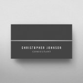 Eenvoudige Elegant Grey Faux Silver Line Attorney Visitekaartje