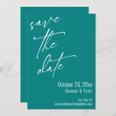 Eenvoudige Elegant Handschrift Script Typografie B Save The Date (Voorkant / Achterkant)