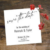 Eenvoudige Elegant handschrift Script Typografie Save The Date