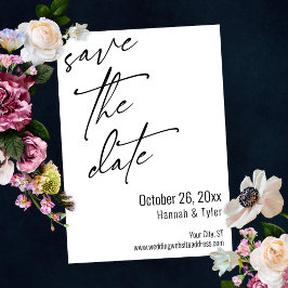 Eenvoudige Elegant handschrift Script Typografie Save The Date