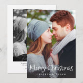 Eenvoudige Elegant-kerstkaart voor Feestdagen Feestdagenkaart (Voorkant / Achterkant)